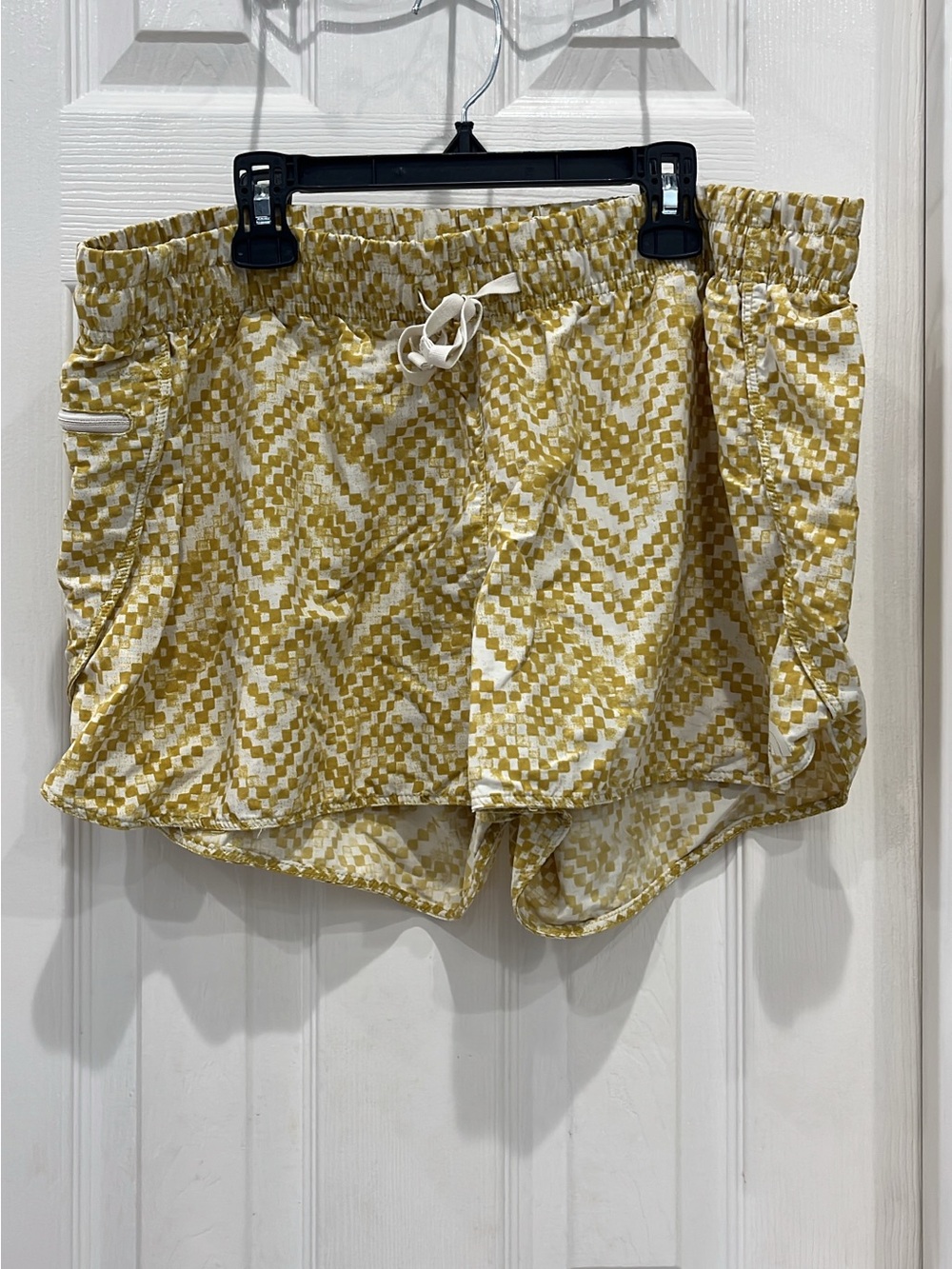 The North Face Yellow Patterned Women's Athletic Shorts